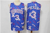 76ers 3 Allen Iverson Blue Tear Up Pack Hardwood Classics Swingman Jersey,baseball caps,new era cap wholesale,wholesale hats